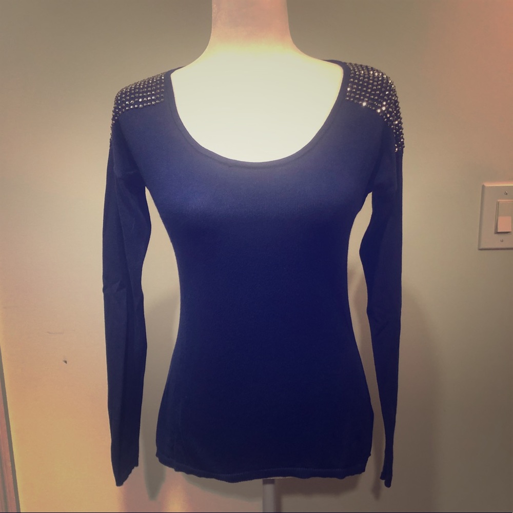 Rhinestone embellished sweater